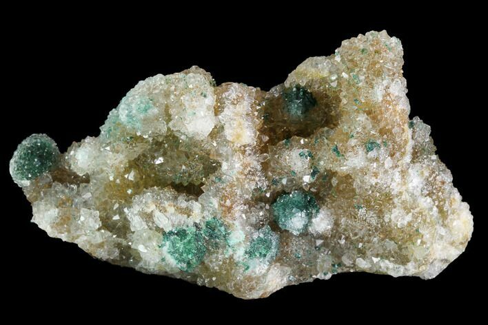 Quartz on Malachite - Peru #98125